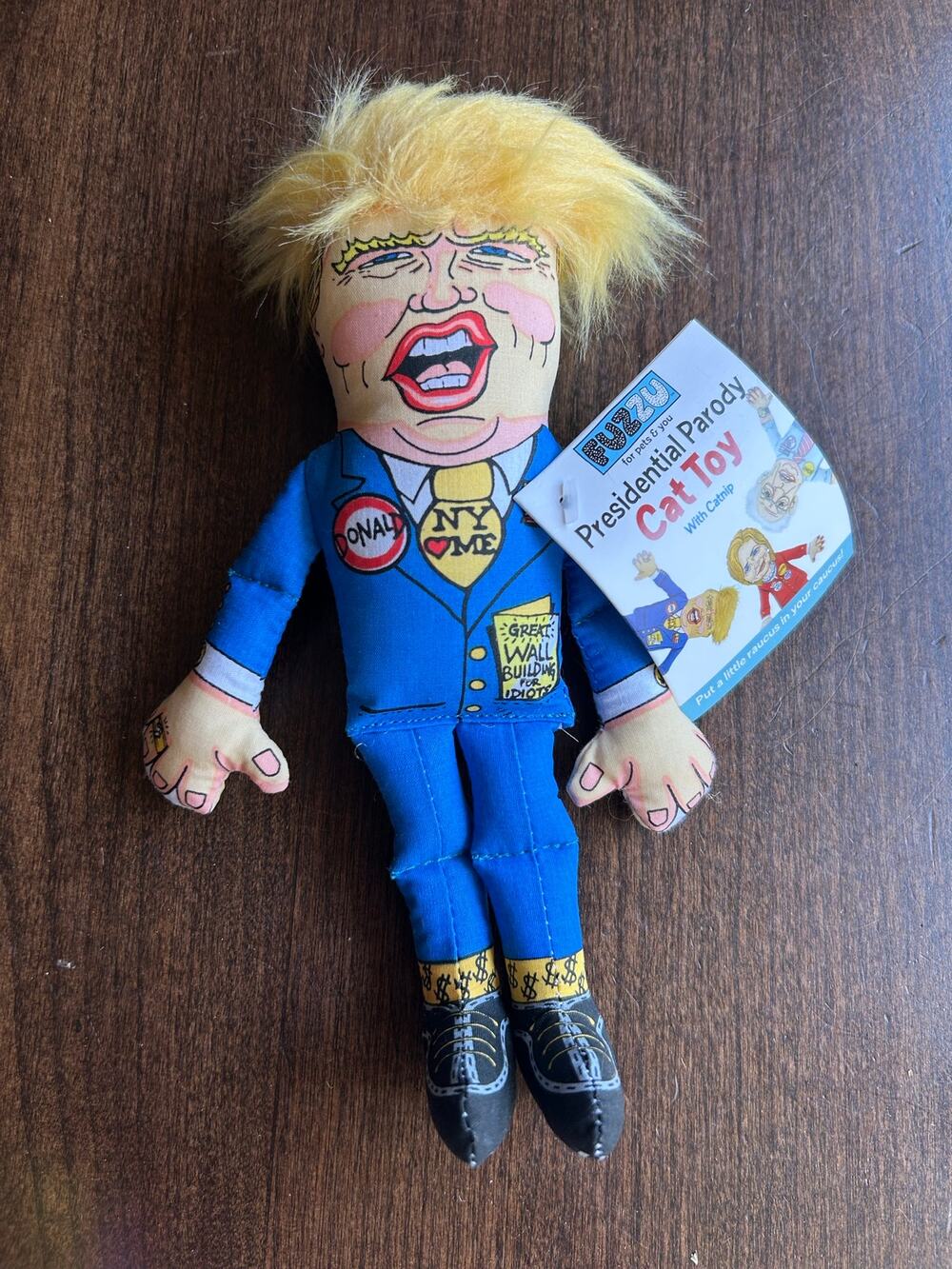 New Fuzzu Donald Trump Political Parody Small Cat Toy
